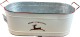 Large White & red metal container with Reindeer and Merry Christmas Design 16
