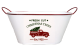 CTF704VX / Oval white Metal container with Christmas truck d