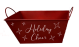 Smallest in Set of 2 Red rectangular metal containers with 