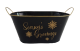 CTF714V / Black Season's Greetings  Oval metal container