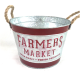 CTF719FM - Galvanized Farmer's Market metal container