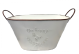 CTF725VS/ Smallest in Set of 2 White oval metal containers