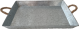 CTL525TG - Rectangular galvanized tray with jute handles