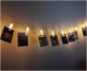 20 warm white LED light garland - CLIPS, approx 2