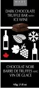 Made dark chocolate truffle bar with icewine envelope 45 gr., 24/cs 2.5
