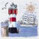 <p><span>Lunch napkin - Lighthouse </span>6.5