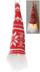 ORN304LWV - LED Hanging gnome ornament - Woven RW approx 3