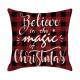 PAC104BLV  - Buffalo plaid cushion with Believe in the Magic