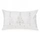 Rectangular glitter cushion with silver trees 19.5