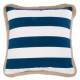 775093489116  - Blue/White striped Cushion with Jute trim 17