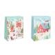 Christmas Gift Bags with village scene - 2 assortment
10.4x13