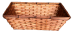 Light Brown rectangular bamboo basket - Small 9.2”x6”x5.2”H