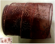 WR01FL - Organza coffee colour flakes wired ribbon 25 yard/r
