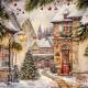 Lunch Napkins - Christmas in the village 6.5
