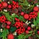 Lunch Napkins - Berries, pine & greens 6.5