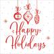 Lunch Napkins - Happy Holidays 6.5