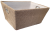 Rectangular All Natural Jute basket with natural sisal liner 13"x10"x6"H