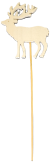 <p>White wood Reindeer stake 5.8"x6.5"H" (excluding stake height)</p>