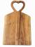 Acacia wood live edge board with heart shaped handle