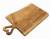 Acacia wood live edge board with heart shaped handle