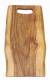 Acacia wood live edge board with handle 16"x8"x0.6"