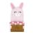7-Pc 100% cotton woven terry washcloth/mitt set - PINK BUNNY