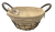 CBL747RM - Round iron basket with canvas liner 9.5"Dx