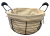 CBL748RL - Large Round wire basket with handles and canvas