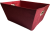 Large Rectangular Burgundy/Red basket with matching fabric liner 16"x13"x8"H