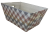 Medium  Rectangular pastel checkered fabric basket with fabric liner 13"x10"x6"H