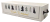 Christmas themed vintage white wood container with metal handles 16"X6"X4"H