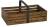 Rectangular "Farmer's Market" wood basket with metal handle 16"x10"x4.5"Hx9.5"H2