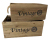Set of 2 Wood "Vintage" containers with rope handles