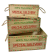 S/3 "Special Delivery" wood crates
XS: 14"x6"x6"H
S: 16"x8"x7"H
L: 18"x10"x8"H
