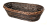 <p>Long oval willow & chipwood basket 22"x11"x6"H</p>