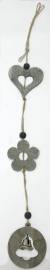 CDL857 Wooden & metal decorative garland 17"
