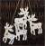 Bundle of white wooden hanging reindeer 4"H (4 reindeer/bundle)