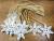Bundle of white wooden hanging Snowflakes  2.4" (12 trees/bundle)