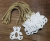 Bundle of white wooden hanging Bears 2.4" (12 Bears/bundle)