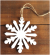 White hanging wood Snowflake 5"D