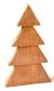 CDL904BR14 - Brown wood 4 tier tree 14"