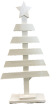 White wood tree with star topper 22"H
