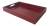 Dark red faux leather tray with side handles 18"x12"x2"H