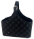 Black faux leather baskets with top strap handle 14.5"x7"x13"H