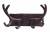 CIR987H - Cast iron hooks on log 7.5"x4.25x4.75"