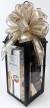White metal & glass lantern gift basket kit. All you need to make 12 Gift Baskets