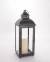 Black metal & glass lantern 7"x7"x18"H 
Candle Excluded