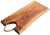 Acacia wood live edge board with jute handle 18"x8"x1"H