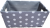 Small Rectangular Grey with white Polka Dots basket with matching fabric liner 11"x8"x5"H