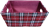 Rectangular Plaid fabric basket with matching fabric liner 13"x10"x6"H